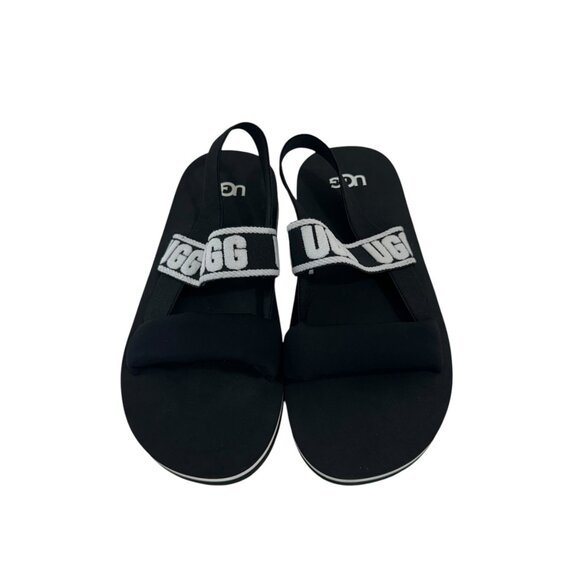 UGG K Zuma Sling Sport Sandals Girls Size 3 Black & White - Picture 5 of 12